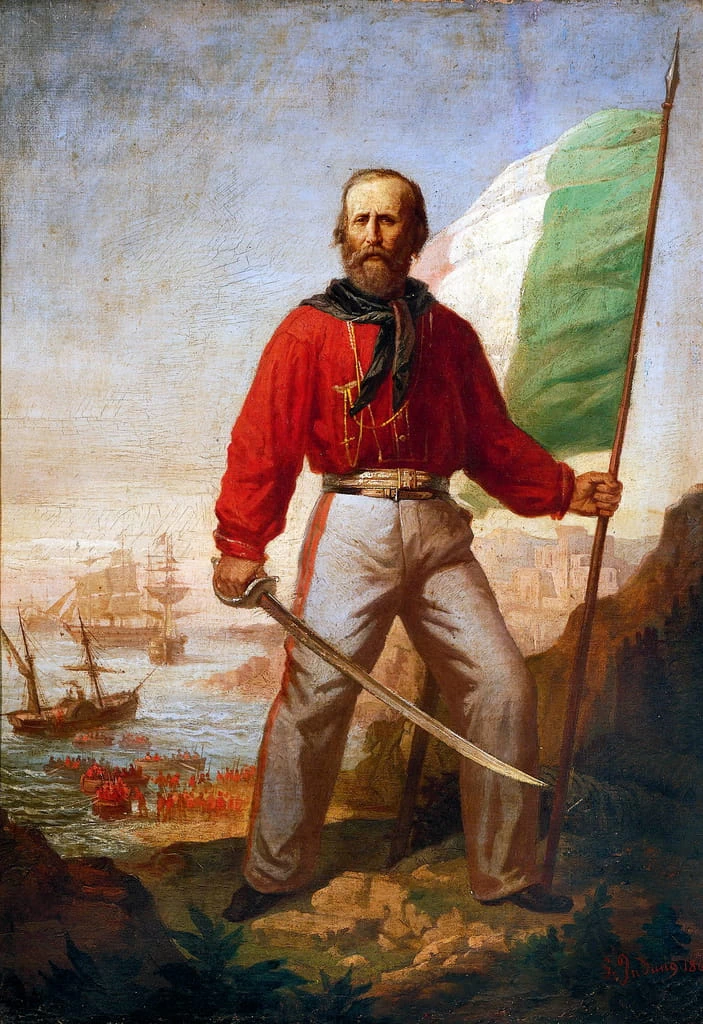 Giuseppe Garibaldi durante lo sbarco dei Mille a Marsala - Museo Nazionale del Risorgimento, Torino, 1861